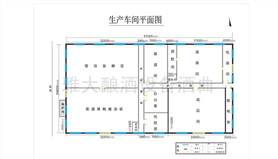 買燒酒設備后不知怎么建酒廠？3招幫你解決建廠難題！——生產(chǎn)車間平面圖