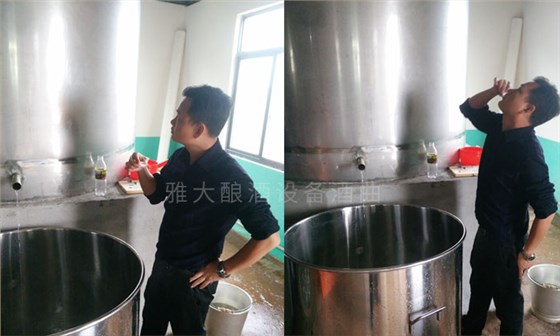 小型酒廠釀酒設備做酒操作不當，導致玉米酒口感差怎么辦？-02-出酒品酒1