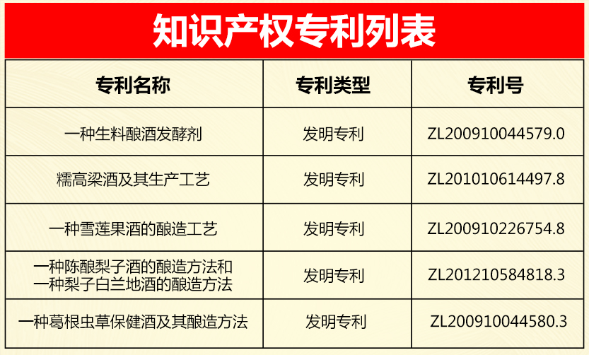 知識產權專利列表